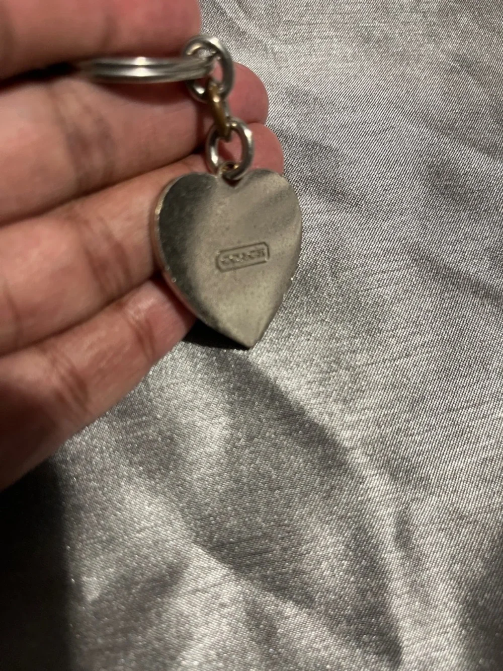 Tri-Color Heart Coach Keychain - Picture 3 of 4